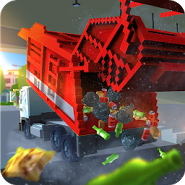 Blocky Garbage Truck SIM