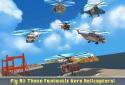 Blocky Helicopter City Heroes screenshot 5