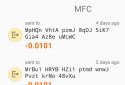 MFCoin wallet screenshot 2