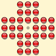 Pegs - Solitaire - Solo Halma (Boardgame)