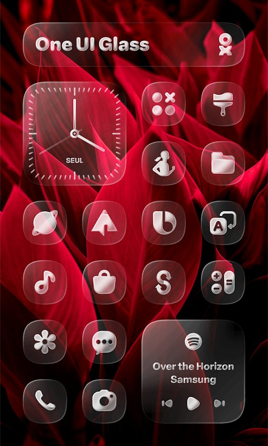 One UI Glass Icon Pack background